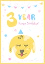 Kids doodles postcard with dog